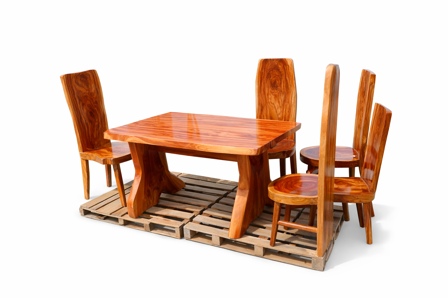 Handcrafted Wooden Dining Set